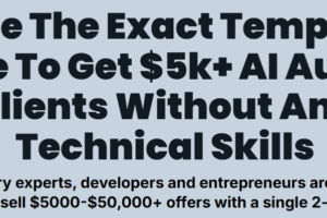 The AI Audit – The Exact Template I Use To Get $5k+ AI Audit Clients Without Any Technical Skills Download